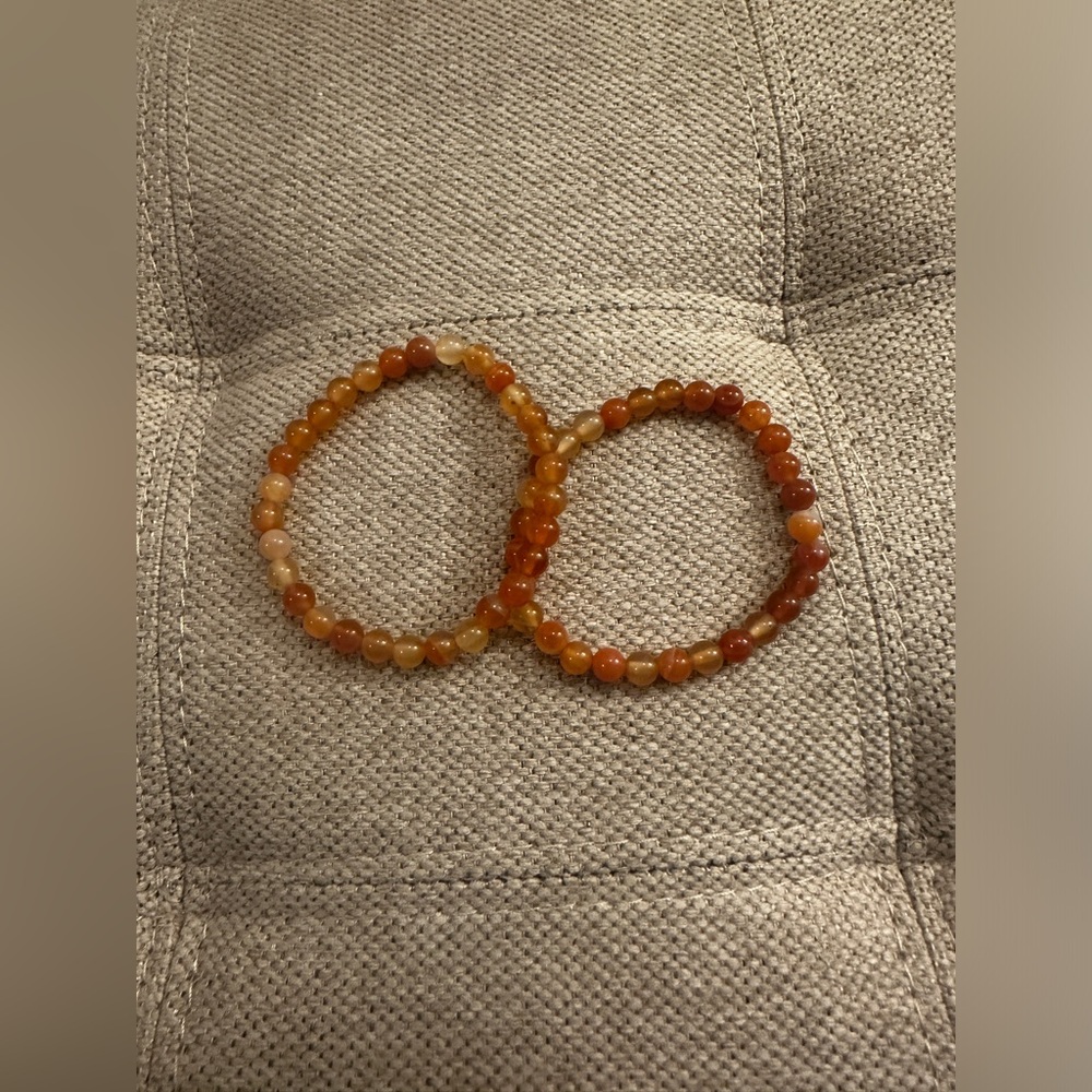Handmade Carnelian Bracelets (Set of 2)